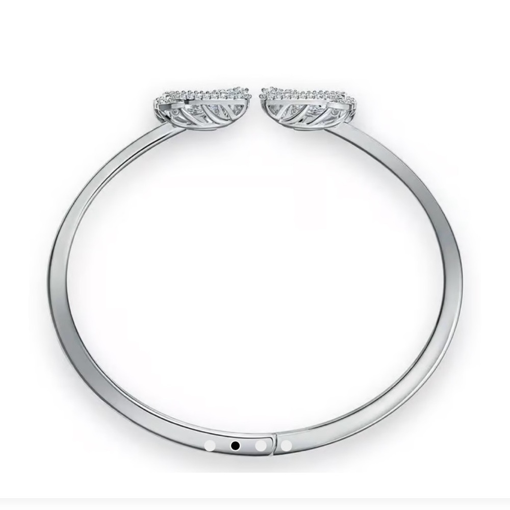 NWT! Swarovski Floating Diamonds Silver Swan Bracelet Adjustable - Picture 6 of 7